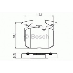 BOSCH brake pads kit code 0986494701