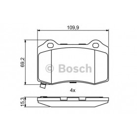 BOSCH brake pads kit code 0986494708