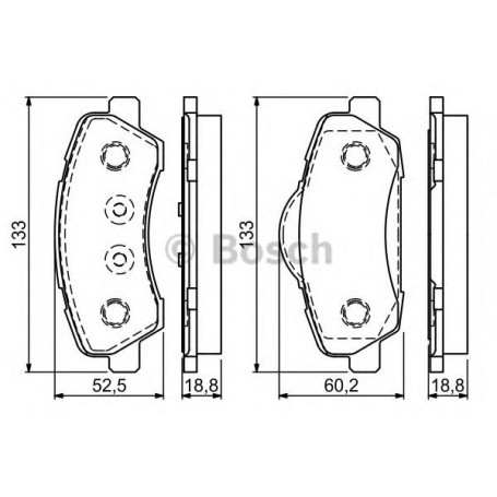 BOSCH brake pads kit code 0986494713