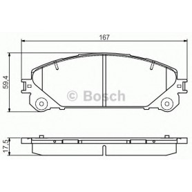 BOSCH brake pads kit code 0986495169