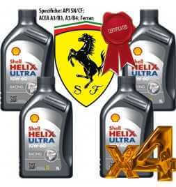 Comprar Aceite de motor de coche - Shell Helix Ultra Racing 10W-60 - Oferta 4 litros Lata de un litro  tienda online de autop...