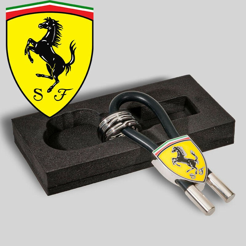 Acheter Porte-clés officiel Scuderia Ferrari NOIR - Avec boîte-cade