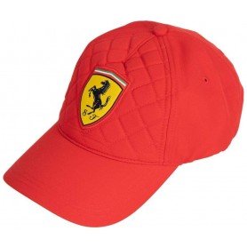 Kaufen Offizielle rote Kappe der Scuderia Ferrari - Handgenähtes Ferrari-Emblem Autoteile online kaufen zum besten Preis