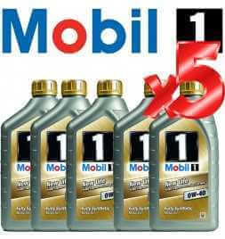 Buy Synthetic Auto Motor Oil - Mobil 1 NEW LIFE 0W40 - Offer 5 Liters in liter cans auto parts shop online at best price