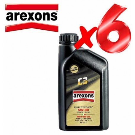 Olio Motore 5w30 Petronas/AREXONS C3 Sintetico da 6 L Litri per Motori  Benzina e Diesel