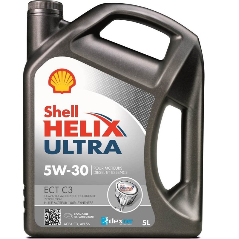OLIO MOTORE AUTO Shell 5W-30 Helix Ultra ECT - 5 LT Litri