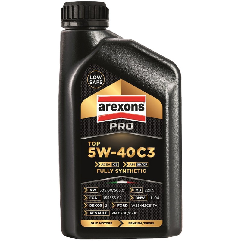 OLIO MOTORE AUTO TOP 5W40 C3 AREXONS PETRONAS FULLY SYNTHETIC PER