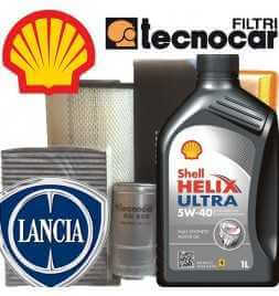 Comprar Kit Servicio - 3 LT Shell Helix Ultra 5w40 + Filtros Tecnocar Lancia YPSILON I 1.2 16V  tienda online de autopartes a...