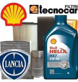Buy Service Kit 4Lt Shell Helix HX7 ECT 5W40 + Filters - LANCIA YPSILON I 1.2 16V auto parts shop online at best price