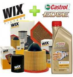 Comprar Kit corte aceite CASTROL EDGE L03 5W30 5LT + 4 FILTROS AUDI A3 (8P1) 2.0 TDI  tienda online de autopartes al mejor pr...
