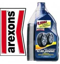 Buy BLACK RUBBER AREXONS FORMULATION: SHINY RENEWS AND PROTECTS + FREE SPONGE 8377 auto parts shop online at best price
